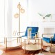 Golden 3-globe floor lamp with acrylic shades and foot switch, showcasing a stylish design for modern home decor.
