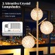 Three-globe floor lamp with golden finish and acrylic shades, featuring a foot switch and E26 bulb bases for soft.