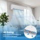 EcoGuard Series 9000 BTU mini split air conditioner with 4D swing for even air distribution in a modern living room.