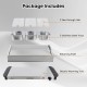 Electric buffet server food warmer with 3 removable stainless steel trays and see-through lids for easy dish.