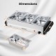 Electric buffet server food warmer with 3 removable stainless steel trays, adjustable temperature, and see-through lids.