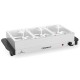 Electric buffet server food warmer with adjustable heat, featuring three removable trays and anti-slip pads for.
