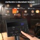 Electric drum set control panel showcasing 150 timbres, 15 drum kits, and adjustable volume for versatile music.