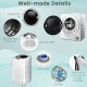 Electric laundry dryer and washing machine combo with transparent lid, stainless steel drum, and lint filter for.