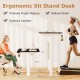Height adjustable electric standing desk in black with memory settings, promoting proper posture and enhancing comfort.