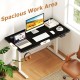 Electric standing desk with a spacious 48" tabletop, height adjustable with 3 memory settings for ergonomic comfort.