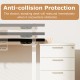 Electric standing desk with anti-collision protection, featuring height adjustment and memory settings for ergonomic.