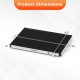Electric warming food warmer dimensions showing 24" x 16.5" x 1.5", featuring a tempered glass surface and cool-touch.