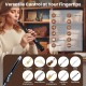 Electronic wind instrument synthesizer in black with 9 touch-sensitive keys for versatile playability and 100 tones.