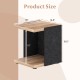 2-tier end table with open storage shelf, oak finish, dimensions 18"x16.5"x19.5", ideal for living room or bedroom.
