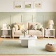 Set of 2 white end tables with 2-tier storage shelves, ideal for living room or bedroom use, featuring rounded corners.