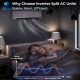 Inverter split AC unit with 12000 BTU, ENERGY STAR certified, providing silent and efficient heating at -25℃ for.
