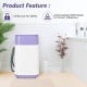 Portable 8lbs washing machine in purple with child lock and automatic water refill, ideal for apartments and RVs.