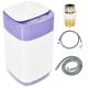 Portable 8lbs washing machine in purple with 6 wash programs, child lock, and compact design for apartments and RVs.