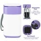 Portable 8lbs washing machine in purple with adjustable foot and rat guard, ideal for apartments and RVs.