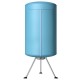 Portable ventless laundry clothes dryer in blue, featuring a foldable design and energy-efficient warm air drying for.