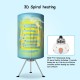 Portable ventless laundry clothes dryer with 3D spiral heating, energy-efficient design, and compact storage for easy.