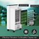 3-in-1 portable evaporative air conditioner with remote, featuring a washable filter and large 8L water tank for.