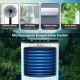 Portable evaporative air conditioner cooler with remote control, 8L tank, and honeycomb pad for efficient cooling.