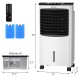 3-in-1 portable evaporative air conditioner cooler with remote control, 8 L water tank, ideal for home and office use.