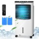 3-in-1 portable evaporative air conditioner cooler with remote control, featuring a large water tank and ice-crystal.