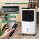3-in-1 portable evaporative air conditioner with remote control, featuring a large water tank and customizable cooling.