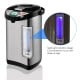 5-liter electric water boiler with LCD display, stainless steel design, and night light for easy access at night.