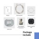 Compact washing machine accessories including hoses, faucet adapter, and protective pad for efficient laundry use.