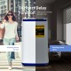 Compact 7.7 lbs automatic washing machine showing 24-hour delay function for convenient laundry scheduling.