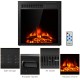 22.5-inch electric fireplace insert with realistic flames, remote control, and two heating settings for cozy home.