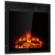 22.5-inch electric fireplace insert with realistic flames and logs, featuring 750W/1500W heating settings for cozy.