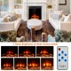 Freestanding 22.5-inch electric fireplace insert with 7 flame brightness levels, creating a warm and stylish atmosphere.