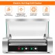 18 hot dog roller grill cooker with stainless steel housing and toughened glass hood, ideal for commercial use.
