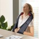 Electric back and neck massager with heat straps, featuring 8 massage nodes for relaxation in office or home use.