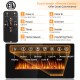 36-inch ultra-thin wall-mounted electric fireplace with remote control, 12 flame colors, and 750W/1500W heating options.