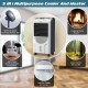 Portable air cooler fan with heater and humidifier, featuring a honeycomb cooling pad and remote control for versatile.