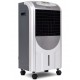Portable air cooler fan with heater and humidifier, showcasing a sleek design and removable washable filter for clean.