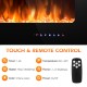 36-inch electric fireplace insert with remote control, 9 flame colors, and adjustable temperature for cozy warmth.