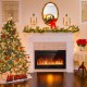 36-inch electric fireplace insert with realistic flames, remote control, and timer, perfect for cozy living spaces.