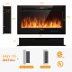 36-inch electric fireplace insert with realistic flame effects, remote control, and easy wall-mounted installation.