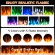 Electric fireplace insert showcasing 9 flame colors and 5 intensities for customizable warmth and ambiance.