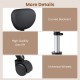 Curved backrest and premium gas lift of the black ergonomic office chair for adjustable comfort and support.