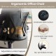 Ergonomic mesh office chair with adjustable lumbar support and flip-up armrests for customizable comfort and.