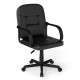 Ergonomic office chair with modern ribbed stitching, high back support, and 360-degree wheels for home or business use.