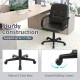 Ergonomic office chair with high back, chrome armrests, and sturdy 5-claw base, supporting up to 350 lbs for versatile.