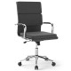 Gray ergonomic office desk chair with height-adjustable padded seat and rocking backrest for versatile comfort.