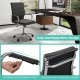 Ergonomic office desk chair in gray with adjustable height, rocking backrest, and zippered armrest covers for comfort.
