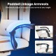 Padded linkage armrests with adjustable support for the Ergonomic Video Game Chair, designed for comfort in gaming and.