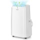 Portable 12000 BTU air conditioner in white with remote, designed for effective cooling in spaces up to 450 sq.ft.