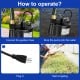 Submersible utility pump with 10 ft cord, 1/3 HP motor, and hose connectors for efficient water drainage.